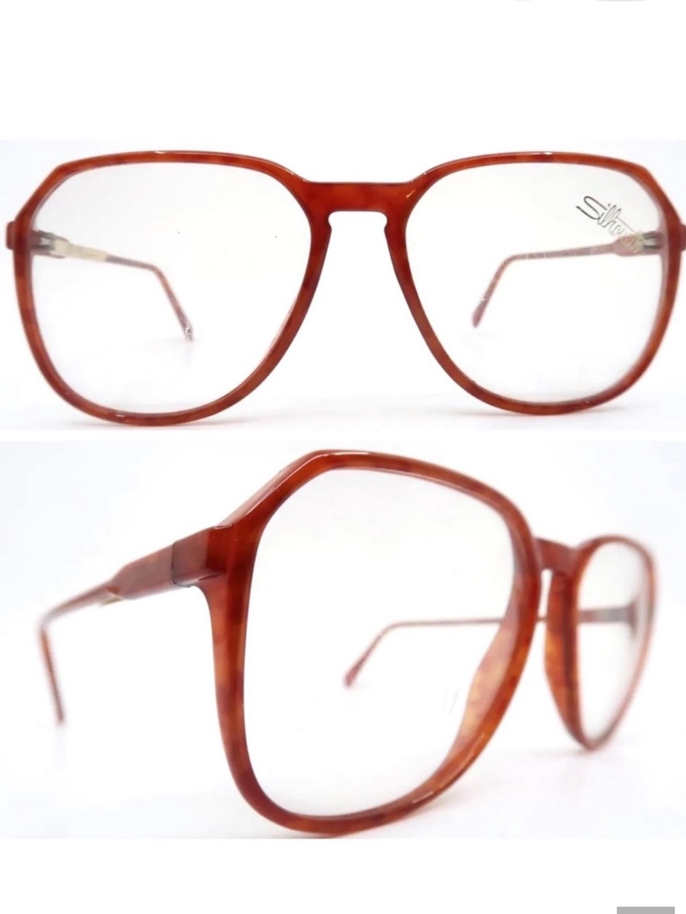1970s Silhouette Eyeglasses Frames, Unisex, Made in Austria, Deadstock